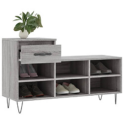 Avis vidaXL Armoire à chaussures Sonoma gris 102x36x60 cm Bois d'ingénierie