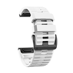 Bracelet de montre de remplacememnt en silicone 22mm Pour Garmin Fenix6 Fenix5 Universel Blanc