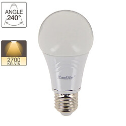 XanLite Ampoule LED A60, culot E27, 9W cons. (60W eq.), lumière blanc chaud