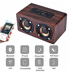 Acheter Universal En haut-parleur Bluetooth rétro sans fil Portable Mini Bluetooth Altavoz 3D Dual Loudspeakers Prise en charge le lecteur de carte TF pour Xiaomi