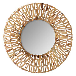 Atmosphera, Createur D'Interieur Miroir mural tressé Terre Sauvage - Diam. 45 cm - Beige