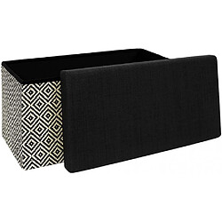 Acheter The Home Deco Factory Banc coffre de rangement tressage Mirage noir.