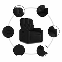 Maison Chic Fauteuil Relax pour salon, Fauteuil inclinable Noir Similicuir -GKD15809 pas cher