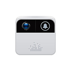 Universal 720p Smart WiFi Sonnette Interphone Wi-Fi Sonnette pour l'appartement Deux façons Audio Caméra de sécurité sans fil Alerte d'accès à la maison | Sonnette (blanc)