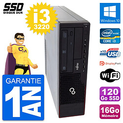 PC Fujitsu Esprimo E910 DT Intel Core i3-3220 RAM 16Go SSD 120Go Windows 10 Wifi - Occasion