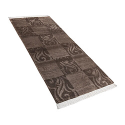 Vidal Tapis de couloir en laine 203x84 brun Darya