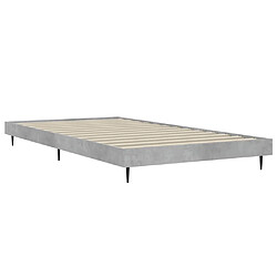 Maison Chic Lit adulte - Lit simple Cadre de lit,Structure du lit Contemporain gris béton 90x200 cm bois d'ingénierie -MN65192 pas cher