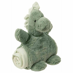 Paris Prix Peluche & Couverture Enfant Dinosaure 32cm Vert