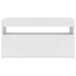 Acheter vidaXL Meuble TV avec lumières LED Blanc 75x35x40 cm