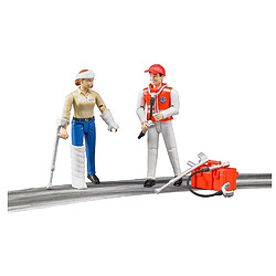 Bruder Set de deux figurines - Ambulancier et victime pas cher