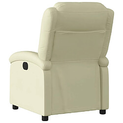 Acheter Maison Chic Fauteuil Relax pour salon, Fauteuil inclinable électrique crème cuir véritable -GKD16087