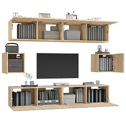 Acheter Maison Chic Ensemble de meubles TV 6 pcs | Banc TV Moderne pour salon | Meuble de Rangement - Chêne sonoma Bois d'ingénierie -MN74487