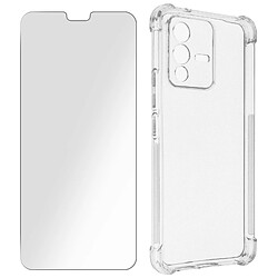 Avizar Pack Protection Vivo V23 5G Coque + Verre Trempé Transparent