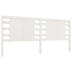 vidaXL Tête de lit Blanc 126x4x100 cm Bois massif de pin