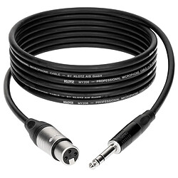 Câble M1 Pro XLR femelle / Jack mâle TRS, 10m Klotz