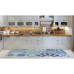 Alter Tapis de cuisine, 100% Made in Italy, Tapis antitache avec impression numérique, Tapis antidérapant et lavable, Modèle Maiolica - Almiro, 280x52 cm