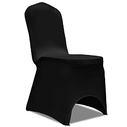 Decoshop26 50 housses de chaise extensibles noires DEC022279