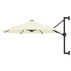 Helloshop26 Parasol mural avec mât métallique 300 cm sable 02_0008687