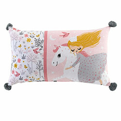 Paris Prix Coussin Enfant Fée des Bois 30x50cm Rose