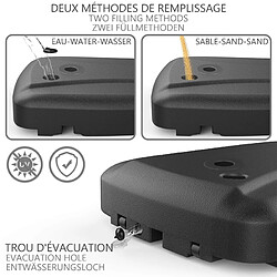 Avis Vounot Dalle de lestage pied de parasol déporté plastique à remplir