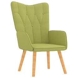 Acheter vidaXL Chaise de relaxation avec tabouret Vert Tissu