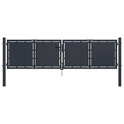 vidaXL Portail de jardin Acier 300 x 100 cm Anthracite