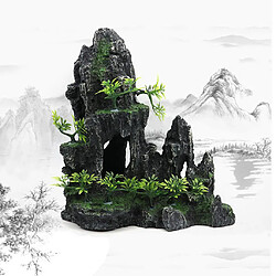 Acheter Artisanat Résine Décor Rocaille Aquariums Faux Montagne Grottes Aquarium pour Fish Tank Ornement Plantes Maison