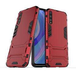 Wewoo Coque Pour Huawei Enjoy 10S Antichoc PC + TPU Housse de protection avec support invisible Rouge