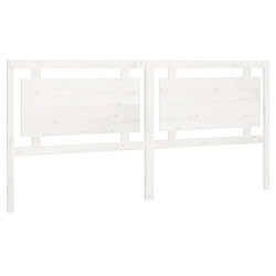 vidaXL Tête de lit Blanc 205,5x4x100 cm Bois massif de pin