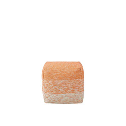 Acheter Beliani Pouf HIRRI Orange Coton 40 cm 40 cm