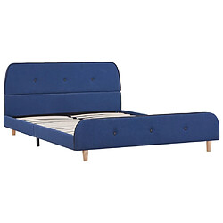 Maison Chic Lit adulte - Lit simple Cadre de lit,Structure du lit Contemporain Bleu Tissu 140 x 200 cm -MN79169