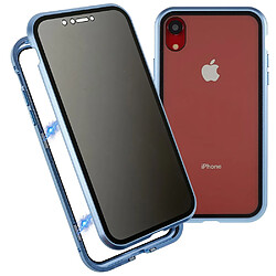 Bumper en métal magnétique bleu pour votre iPhone XR 6.1 pouces