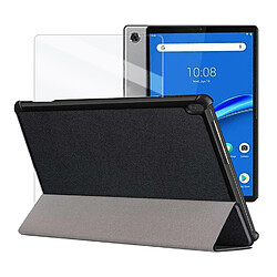 Etui en simili cuir + verre trempé pour Lenovo Tab M10 Plus 10.3"(2ie Gen) TB-X606/TB-X606F/TB-X606X - Noir - Visiodirect -