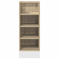 Avis vidaXL Armoire basse chêne sonoma 30x44,5x81,5 cm bois d’ingénierie