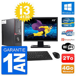 PC Fujitsu E720 DT Ecran 19" Intel i3-4130 RAM 4Go Disque 2To Windows 10 Wifi - Occasion