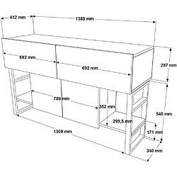 Acheter Hanah Home Console en aggloméré et métal Vince.