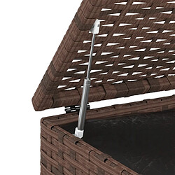 Avis vidaXL Boîte à coussins de jardin Résine tressée 100x49x103,5cm Marron