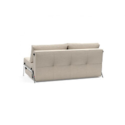 Inside 75 INNOVATION LIVING Canapé design CUBED 02 ALU convertible 200*160 cm tissu Blida Sand Grey pas cher