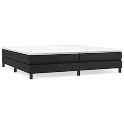 Maison Chic Lit Adulte - Lit simple Lit à sommier tapissier avec matelas moelleux - Meuble de Chambre - Noir 200x200 cm Similicuir -MN72169