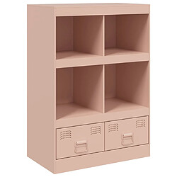 vidaXL Buffet haut rose 67x39x95 cm acier