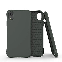 Coque en TPU peau mate vert foncé pour votre Apple iPhone XR 6.1 pouces