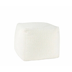 Pouf Alexandra House Living Blanc 50 x 40 x 50 cm Carré