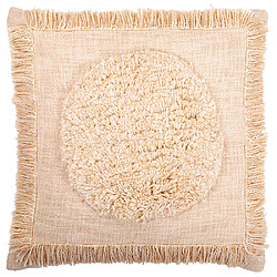 ICONIK INTERIOR Coussin de style boho Bali - Housse et Rembourrage inclus - Eva Blanc