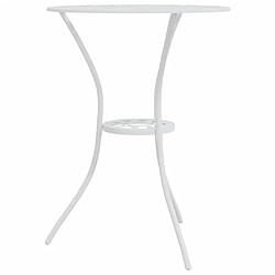 Acheter Maison Chic Table de bistro et chaises d'extérieur 3 pcs,Ensemble de bistro de jardin pour relax Aluminium coulé Blanc -GKD262443