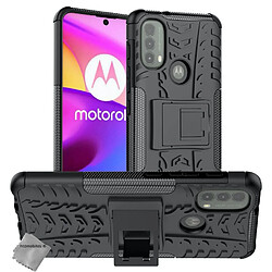 Htdmobiles Coque rigide anti choc pour Motorola Moto E20 / E30 / E40 + verre trempe - NOIR