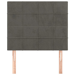 Avis Maison Chic Lot de 2 Têtes de lit design pour chambre - Décoration de lit Gris foncé 80x5x78/88 cm Velours -MN13406