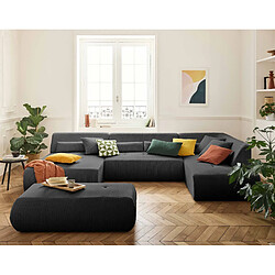 Lisa Design Onyx - pouf d'appoint - en velours côtelé pas cher