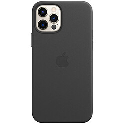 Apple Coque Leather MagSafe pour l'iPhone 12 (Pro) - Black