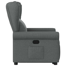 Acheter vidaXL Fauteuil inclinable Gris foncé Tissu