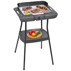 Barbecue Électrique avec Pieds, Grille 35,5 x 24,5cm, Réglage de la Température, 2000, Noir, Bomann, BQS 2244 CB